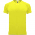 Bahrain short sleeve men's sports t-shirt, Fluor Yellow