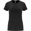 Capri short sleeve women's t-shirt, Solid black