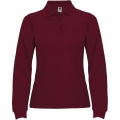 Estrella long sleeve women's polo, Garnet