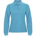 Estrella long sleeve women's polo, Turquois