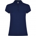 Star short sleeve women's polo, Navy Blue