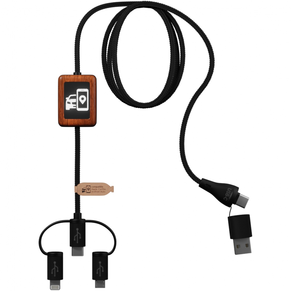 Logo trade advertising products image of: SCX.design C46 5-in-1 CarPlay cable