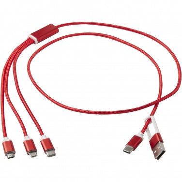 Logo trade advertising products image of: Versatile 5-1 recycled aluminium charging cable