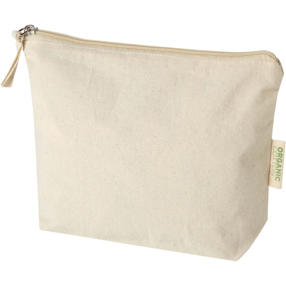 Logo trade corporate gift photo of: Orissa 180 g/m² organic toiletry bag 1L