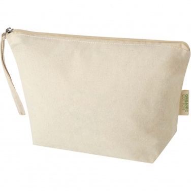 Logo trade corporate gifts image of: Orissa 180 g/m² organic large accessory pouch 3L