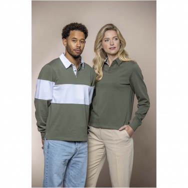 Logotrade promotional gift picture of: Clyde unisex organic rugby polo sweatshirt