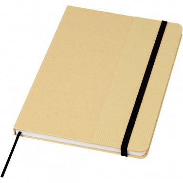 Logo trade promotional gifts picture of: Nelida A5 recycled cardboard hard cover notebook