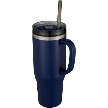 Logotrade promotional merchandise picture of: Melbourne 1200 ml RCS certified insulated tumbler with straw