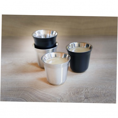 Logo trade business gifts image of: Duo 80 ml RCS certified stainless steel espresso cup set 