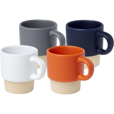 Logo trade advertising products image of: Olympia 130 ml stackable expresso cup with clay bottom