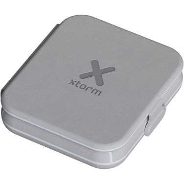 Logotrade business gift image of: Xtorm XWF21 15W foldable 2-in-1 wireless travel charger