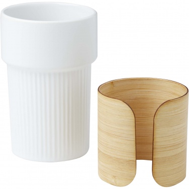 Logo trade promotional products image of: Tumbler Fika 340 ml with bamboo sleeve