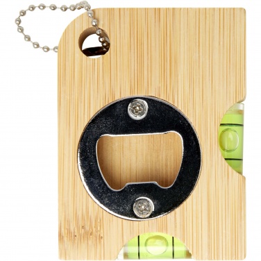 Logo trade promotional gifts picture of: Levo bamboo bottle opener with level 