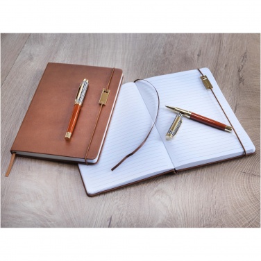 Logo trade promotional merchandise photo of: Legato A5 notebook and rollerball pen set 