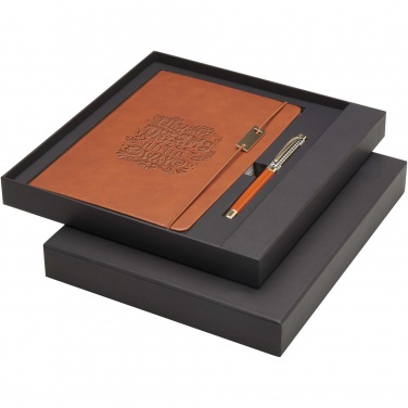 Logo trade promotional merchandise image of: Legato A5 notebook and rollerball pen set 