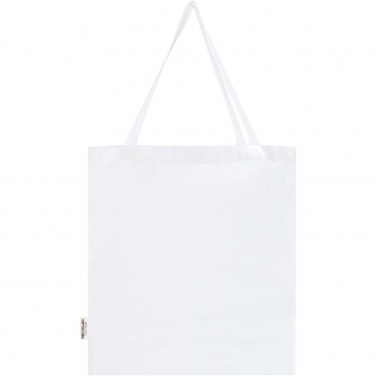 Logotrade promotional giveaway image of: Madras 140 g/m² GRS recycled cotton gusset tote bag