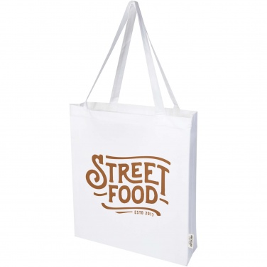 Logotrade promotional giveaways photo of: Madras 140 g/m² GRS recycled cotton gusset tote bag