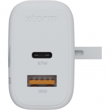 Logotrade advertising products photo of: Xtorm XEC067G GaN² Ultra 67W wall charger - UK plug