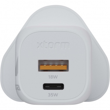 Logo trade promotional merchandise picture of: Xtorm XEC035 GaN² Ultra 35W wall charger - UK plug