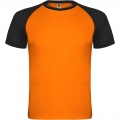 Indianapolis short sleeve unisex sports t-shirt, Fluor Orange / Solid black