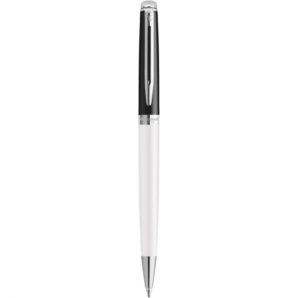 Logo trade promotional gift photo of: Hemisphere colour blocking ballpoint pen with palladium trim