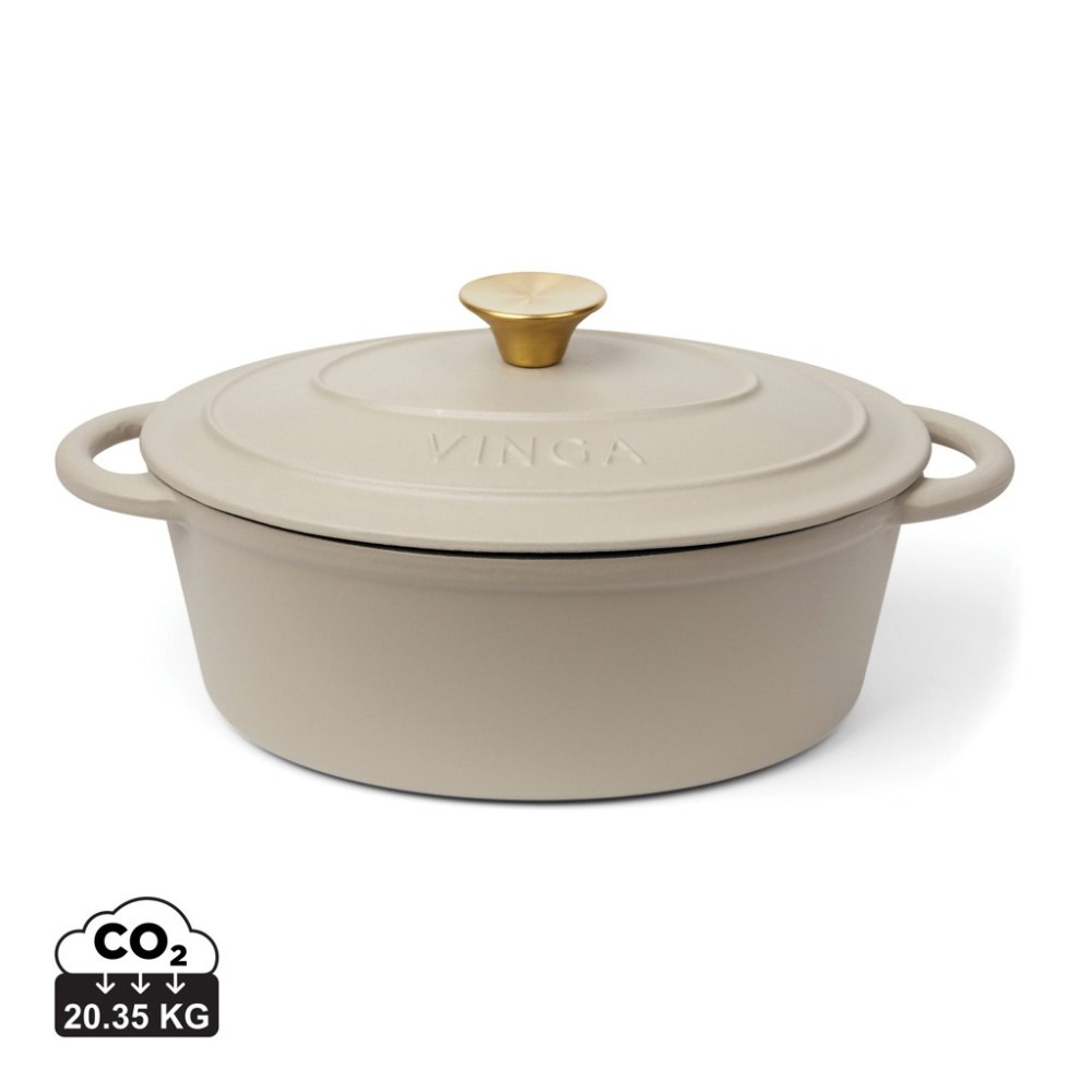 Logo trade promotional merchandise photo of: VINGA Monte enameled cast iron pot 3.5L