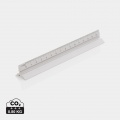 15cm. Aluminum triangular ruler, silver