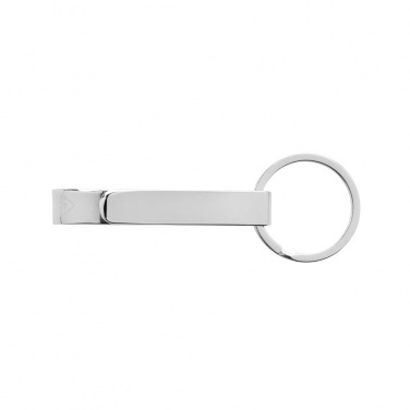 Logo trade promotional gifts image of: RCS recycled zinc alloy bottle opener keychain