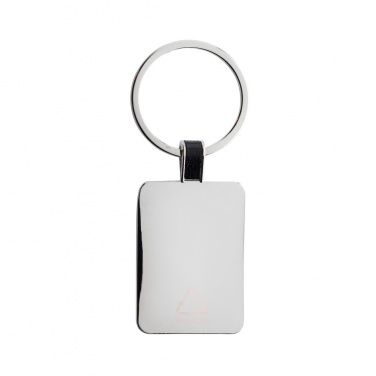 Logo trade business gift photo of: RCS recycled zinc alloy rectangle keyring