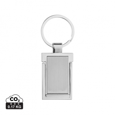 Logotrade corporate gift picture of: RSC recycled zinc alloy phone stand keychain