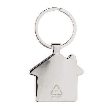 Logotrade corporate gifts photo of: RCS recycled zinc alloy house keychain with bamboo