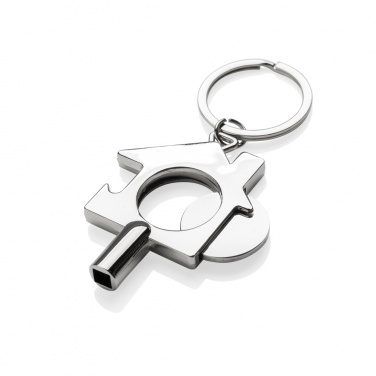 Logo trade promotional merchandise photo of: RCS recycled zinc alloy 3 in 1 keychain