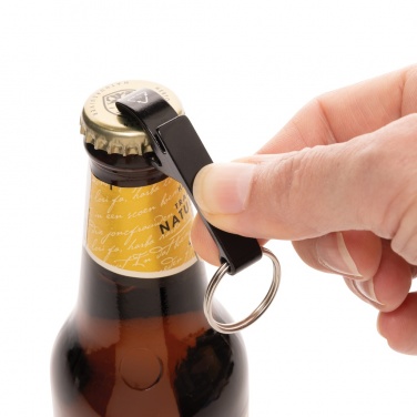 Logo trade promotional merchandise picture of: RCS recycled aluminum bottle and can opener