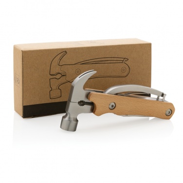 Logo trade promotional merchandise photo of: Wooden multi-tool hammer