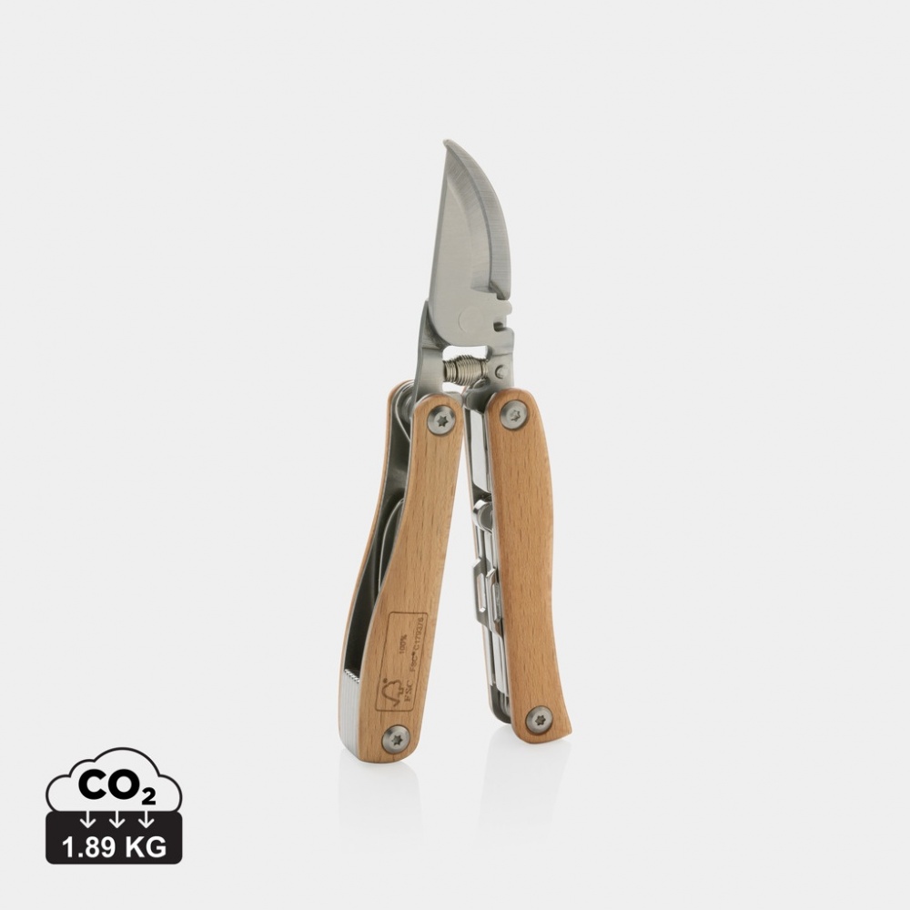 Logo trade promotional gifts image of: Wooden garden multi-tool