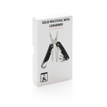 Logo trade advertising products picture of: Solid multitool with carabiner