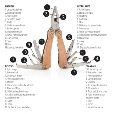 Logo trade advertising products image of: Wood multitool