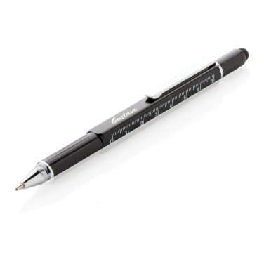 Logo trade promotional items picture of: 5-in-1 aluminium toolpen