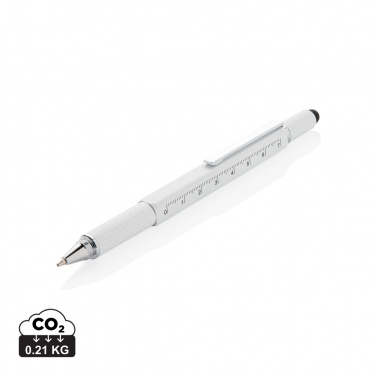 Logo trade promotional gift photo of: 5-in-1 aluminium toolpen