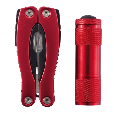 Logo trade promotional giveaways image of: Multitool and torch set