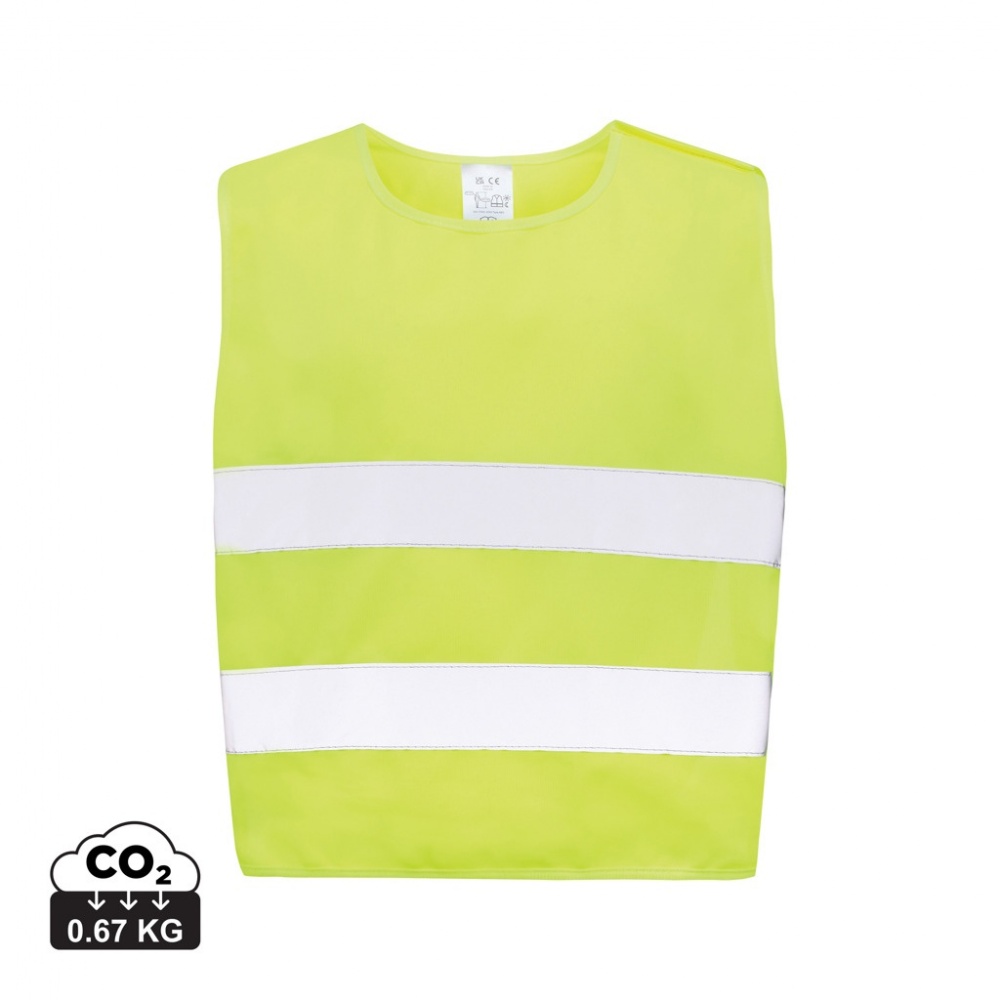 Logo trade corporate gifts image of: GRS recycled PET high-visibility safety vest 3-6 years