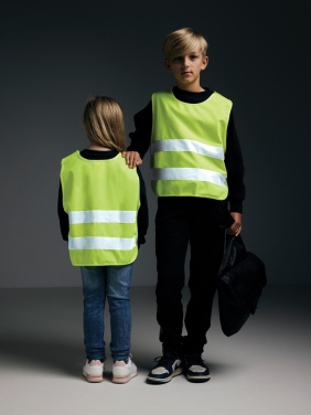 Logo trade promotional items image of: GRS recycled PET high-visibility safety vest 7-12 years