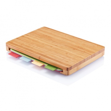 Logo trade advertising products image of: Cutting board with 4pcs hygienic boards