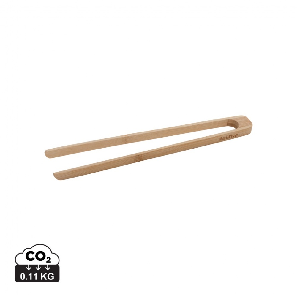 Logo trade promotional gifts picture of: Ukiyo bamboo serving tongs