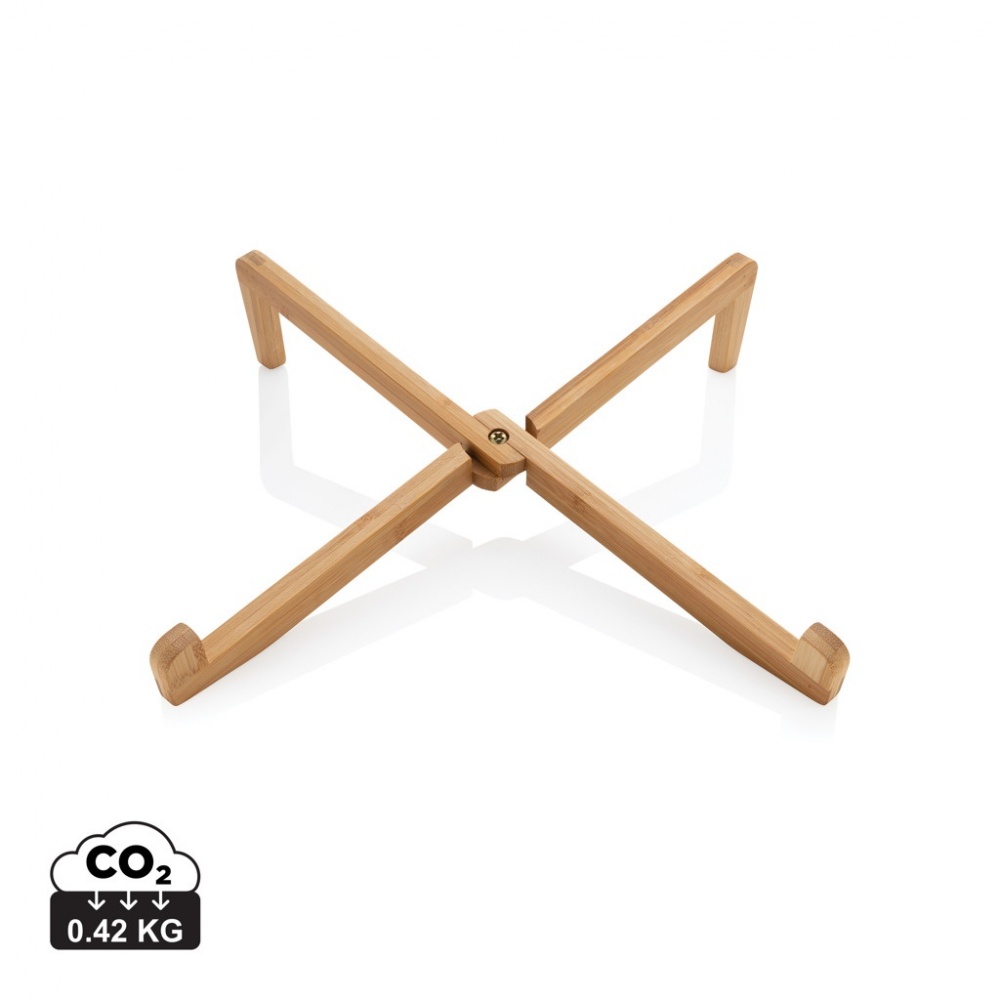 Logotrade advertising product picture of: Bamboo portable laptop stand