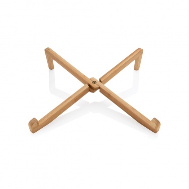 Logo trade promotional gifts image of: Bamboo portable laptop stand