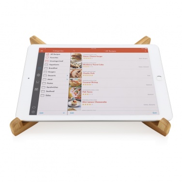 Logo trade advertising products picture of: Bamboo portable laptop stand