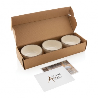 Logo trade promotional merchandise photo of: Ukiyo 3pc serving bowl set with bamboo tray