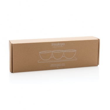 Logo trade corporate gift photo of: Ukiyo 3pc serving bowl set with bamboo tray