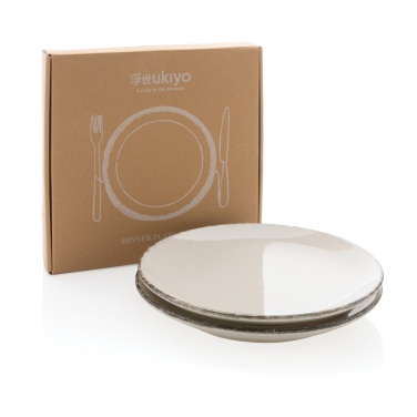 Logo trade business gift photo of: Ukiyo dinner plate set of 2